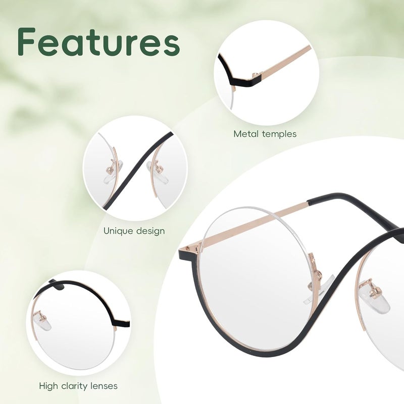 PPER-Jie Wizard Glasses Costume Accessorry for Women Halloween Cosplay - Image 3